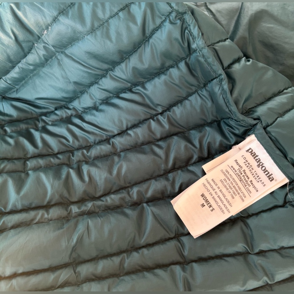 Patagonia Fiona Parka  Green 600-fill-power down insulation women’s M - Picture 9 of 10